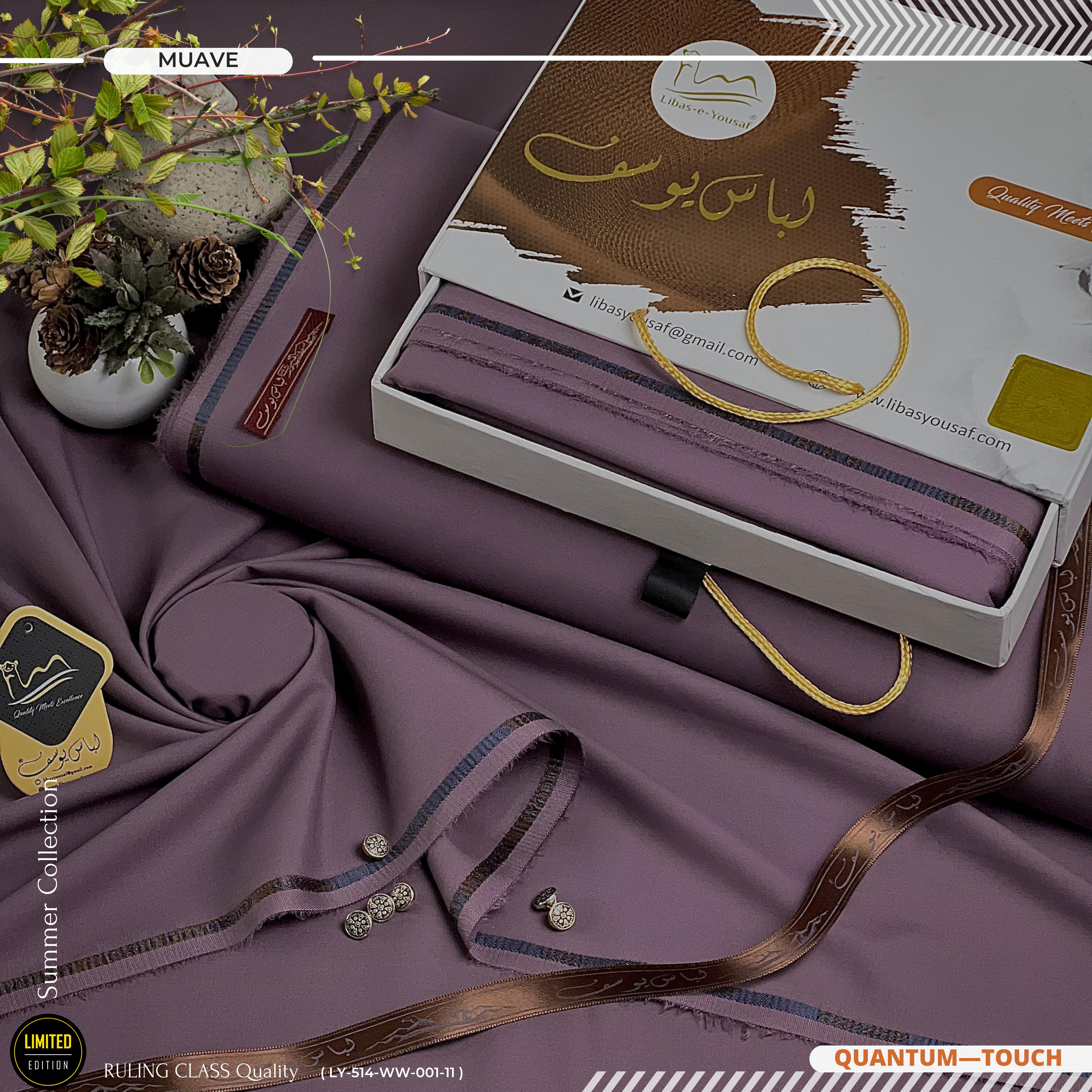 Quantum Touch  Wash & Wear  ( Unstitched ) ( MUAVE )