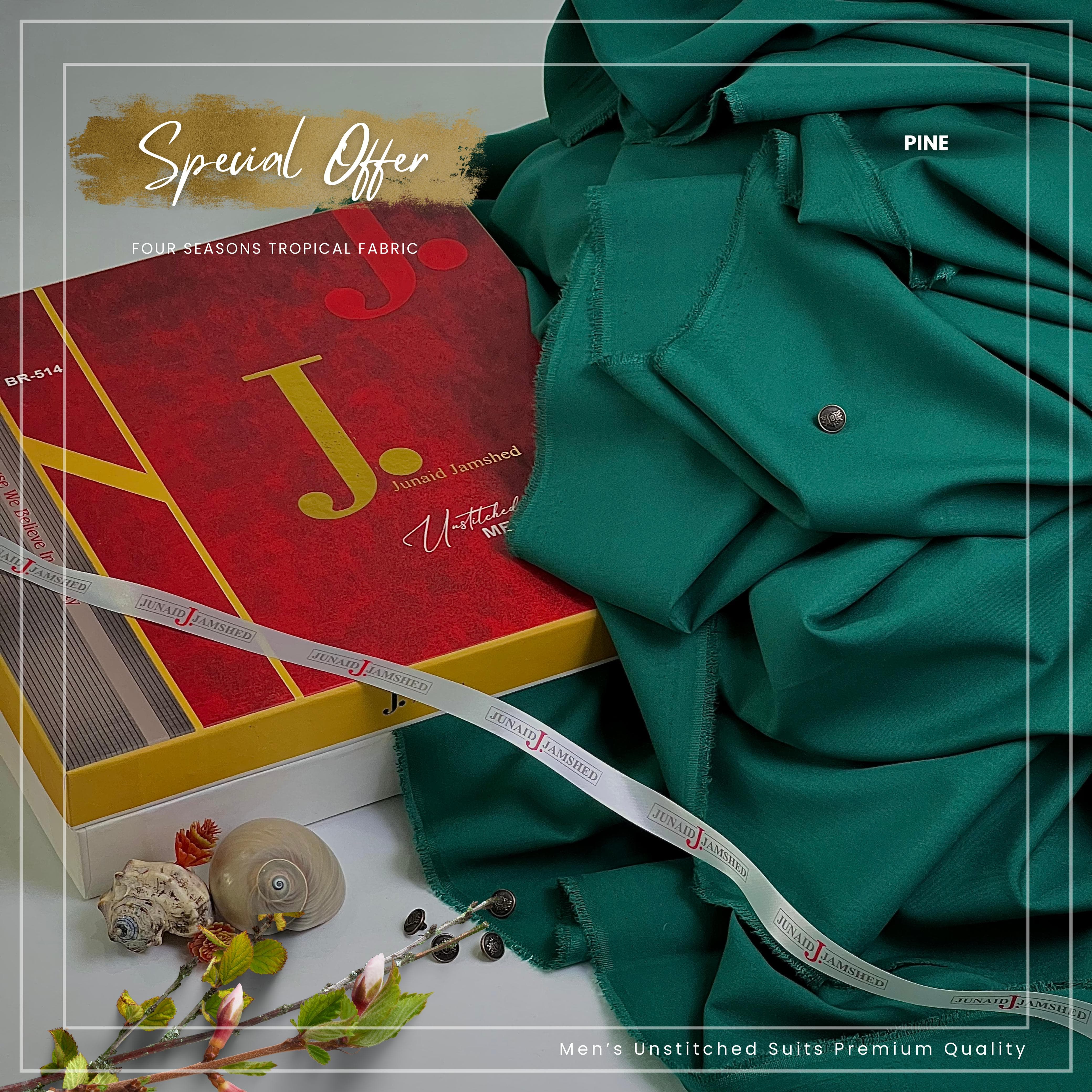 JUNAID JAMSHED - Pine - ( Unstitched ) Shalwar Kameez