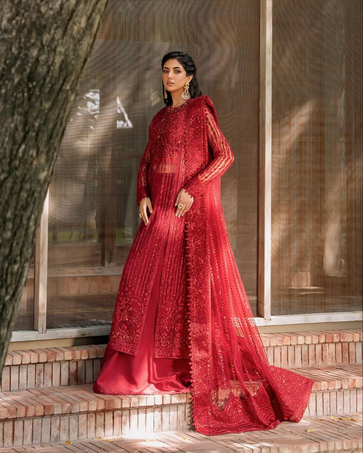 AKBER ASLAM⏐ Embroidered and Sequence Work ⏐  Wedding Edition ⏐ Red