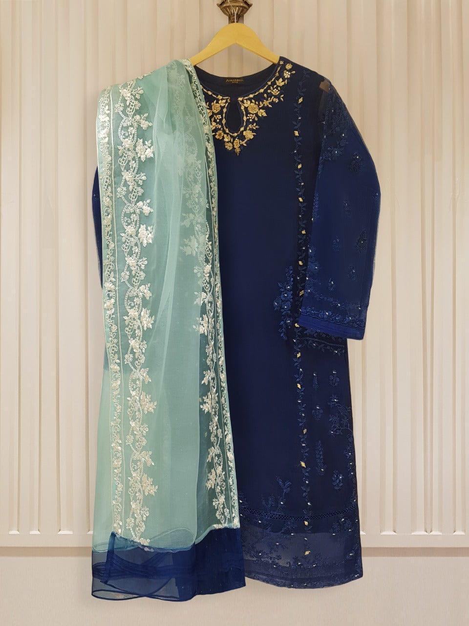 AGHA NOOR ⏐ ORGANZA ⏐ HEAVY EMBROIDERED ⏐ SPENGLE WORK