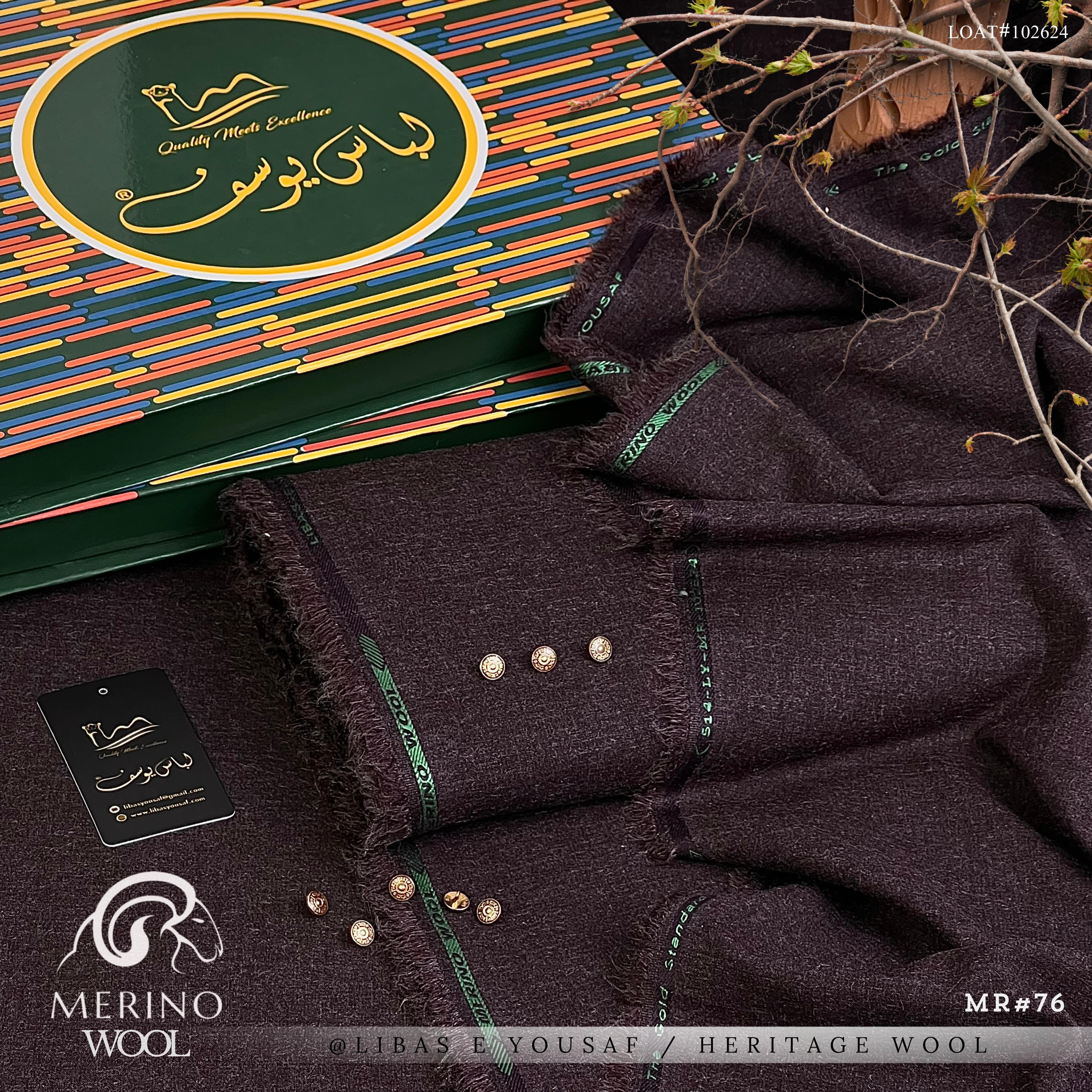 Marino Wool | Crafted by Libas e Yousaf | Shade MR-76