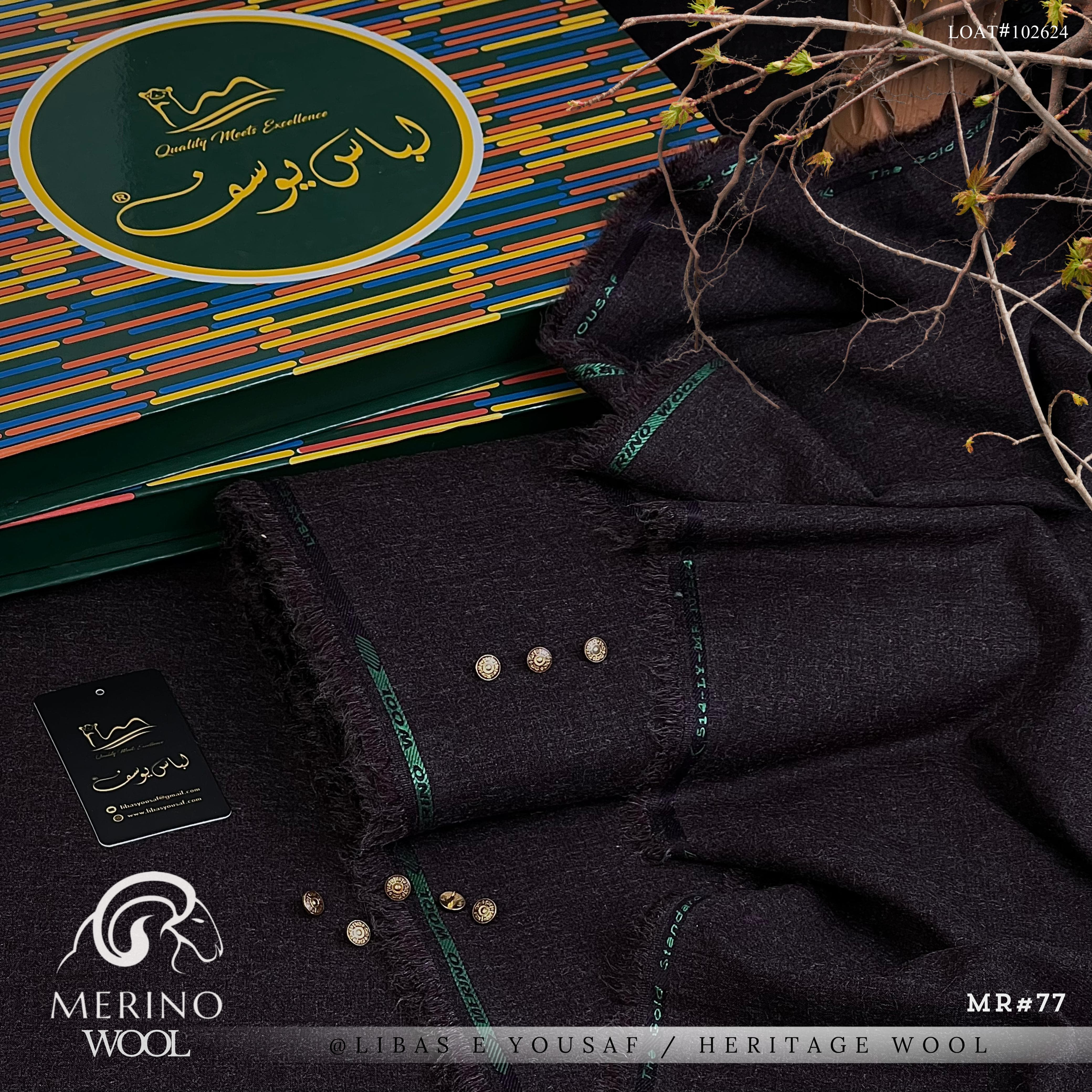 Marino Wool | Crafted by Libas e Yousaf | Shade MR-77