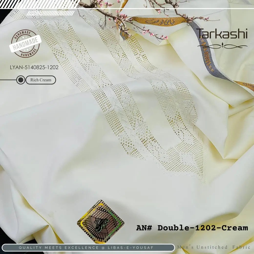 Butter Blend TarKashi | Crafted by Libas e Yousaf | Shade 1202 – Rich Cream