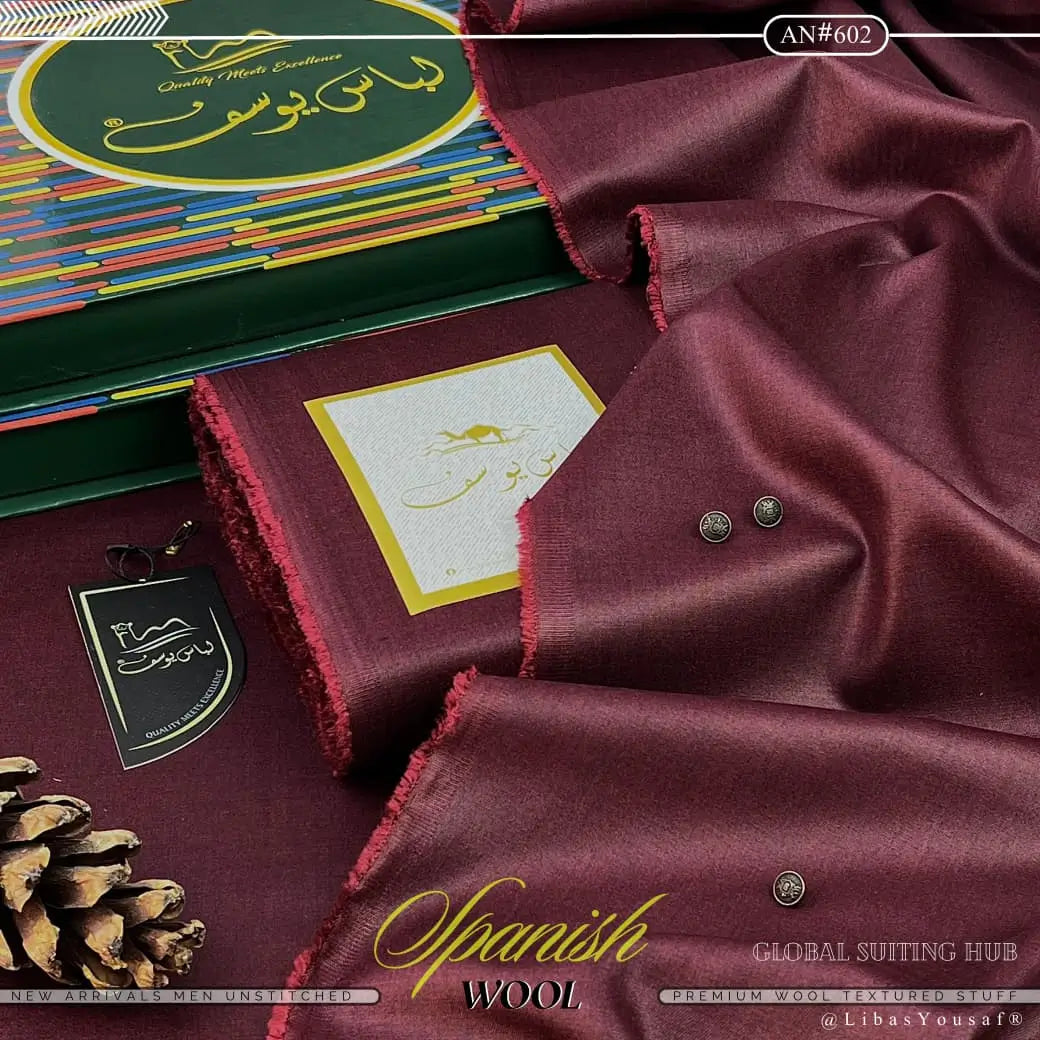 Luxurious Spanish wool | Crafted by Libas e Yousaf | Shade 602