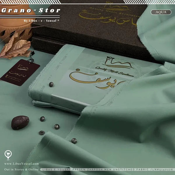 Grano Stor | Crafted by Libas e Yousaf | Wash & Wear | Winter Season | Aqua