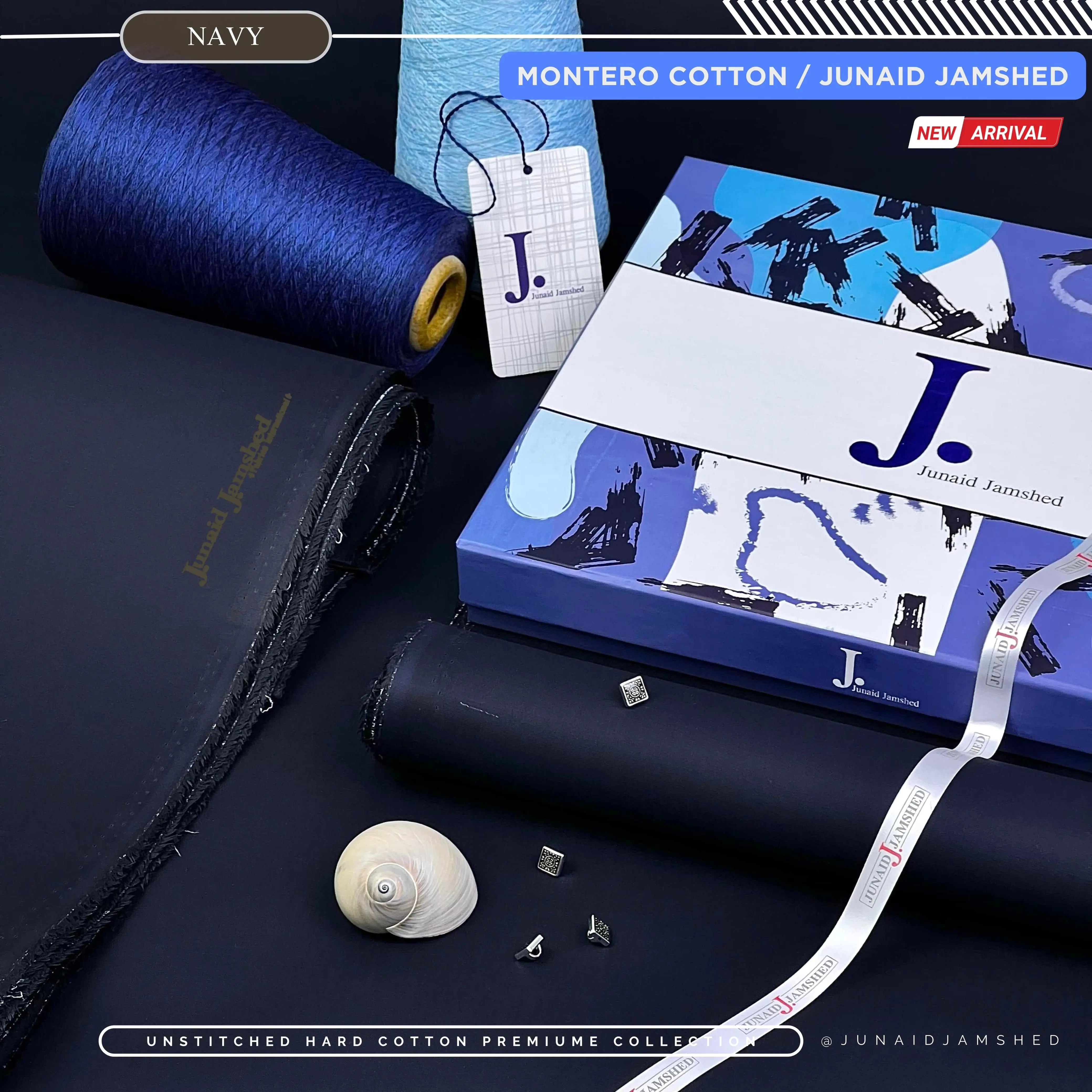 MONTERO PAPER COTTON | BY JUNAID JAMSHED | Navy