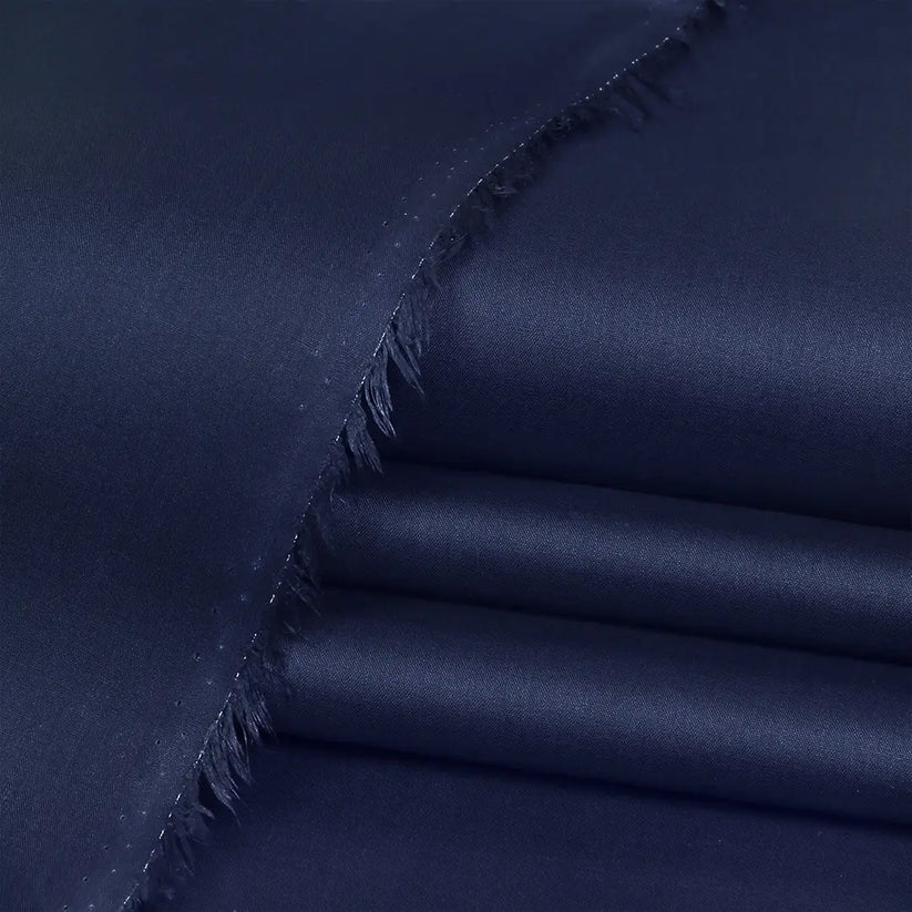 BRANDED COTTON UNSTITCHED FABRIC NAVY BLUE