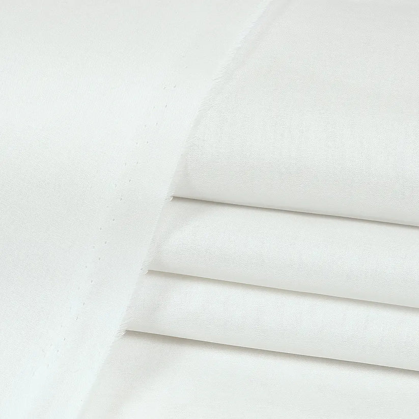 EBRANDED COTTON UNSTITCHED FABRIC PEARL WHITE