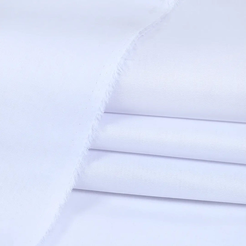 BRANDED COTTON UNSTITCHED FABRIC WHITE