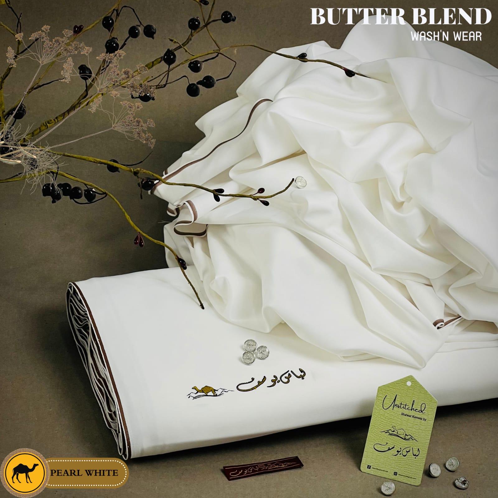 LIBAS-E-YOUSAF BUTTER BLEND BOSKI OFF WHITE