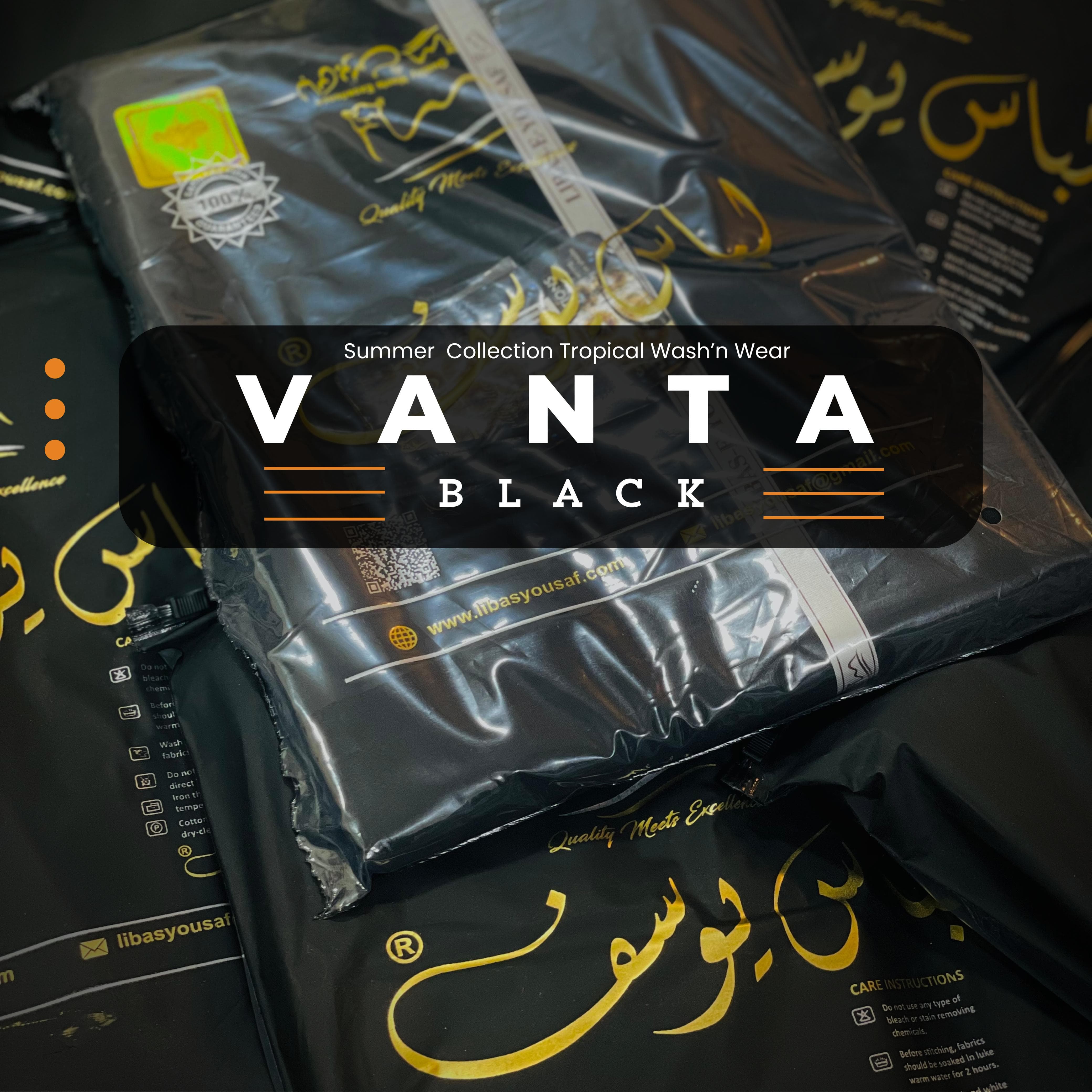 Vanta Black By Libas-E-Yousaf ( Wash & Wear Pure ) Unstitched