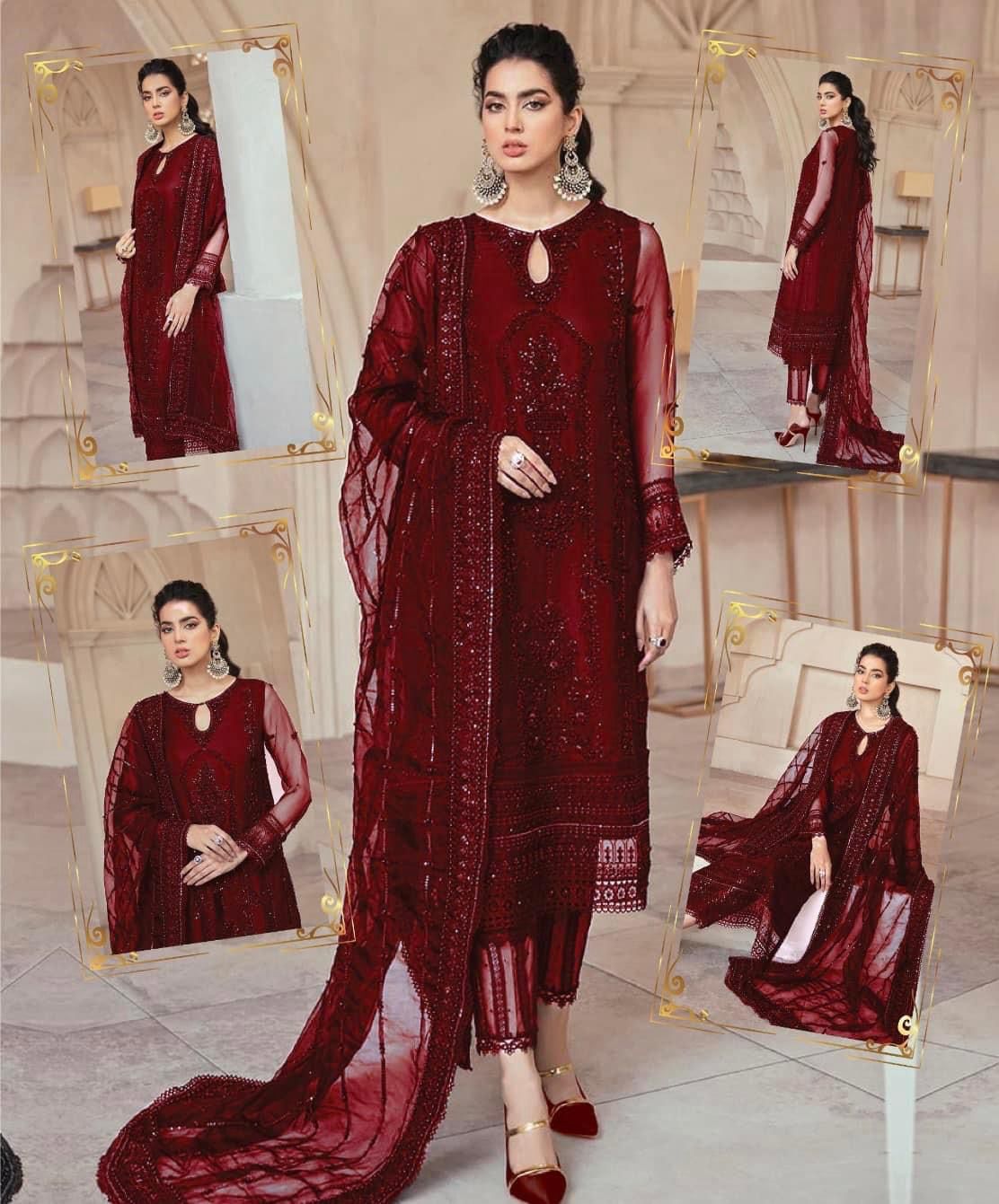 MUSHQ ⏐ Embroidered and Sequence Work ⏐  Wedding Edition ⏐ Red