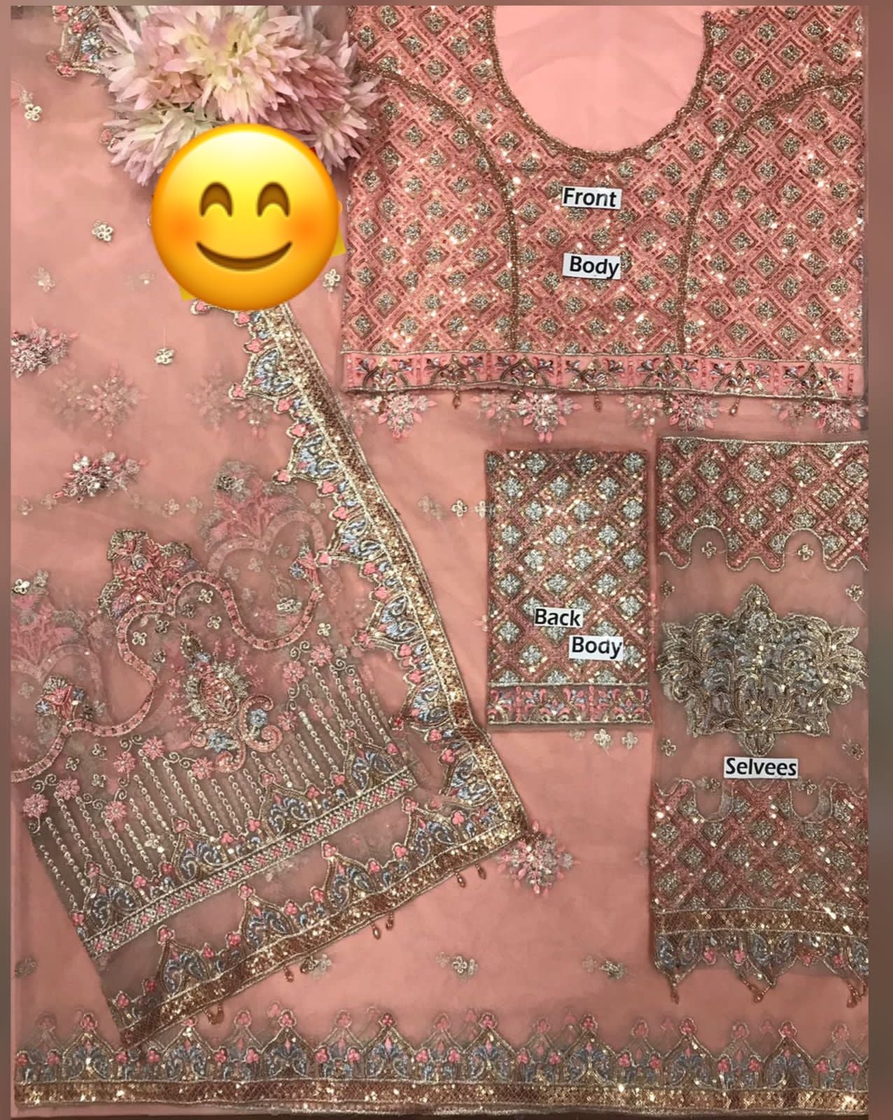 QALAMKAR │ NET SILK │ HEAVY HAND EMBROIDERED │ WEDDING COLLECTION