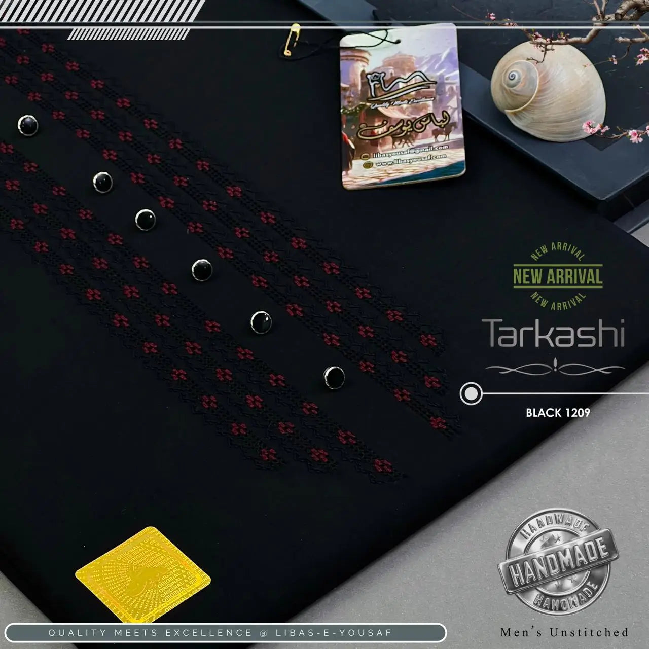 Butter Blend TarKashi | Crafted by Libas e Yousaf | Shade 1209 – Black