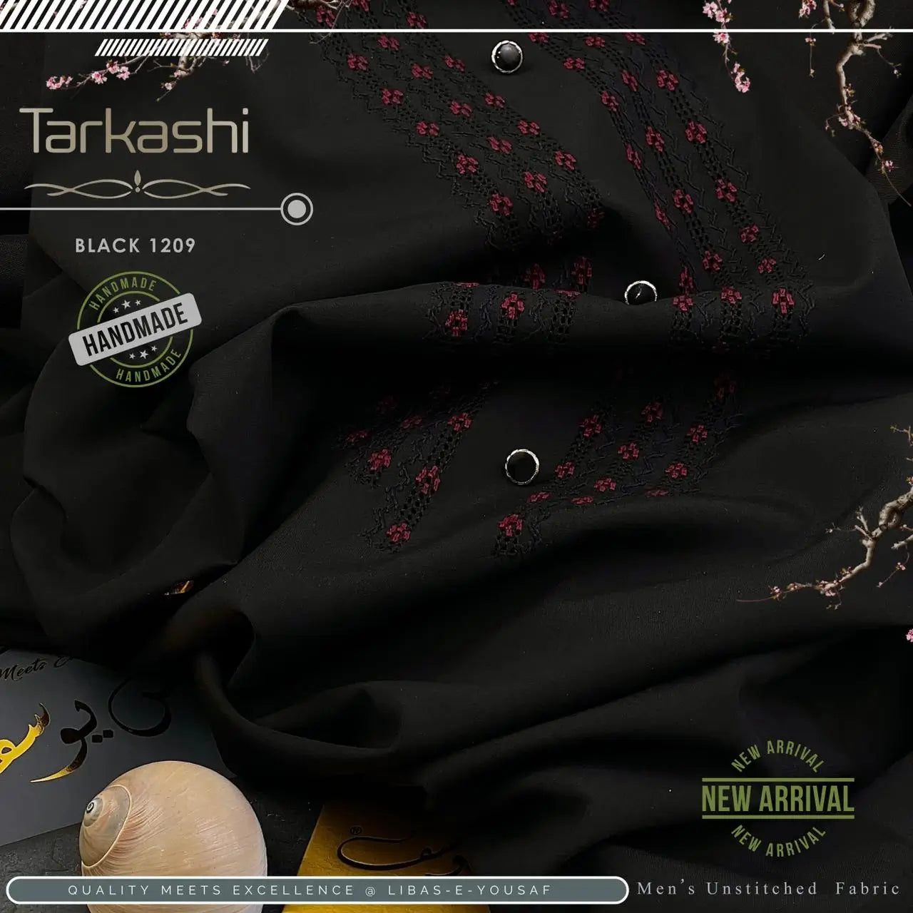 Butter Blend TarKashi | Crafted by Libas e Yousaf | Shade 1209 – Black