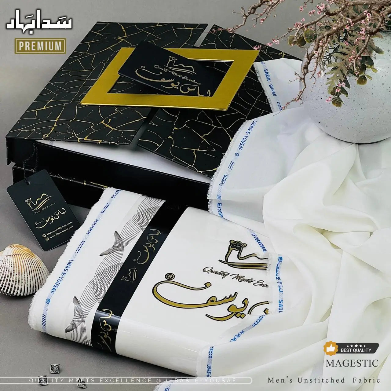 SADA BAHAR PREMIUM | Crafted by Libas e Yousaf | Wash & Wear | Summer Fabric | Majestic