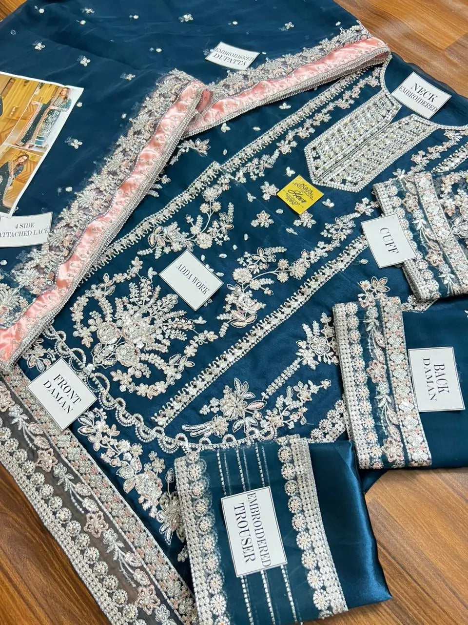 Aneela’s Luxury Embroidered Chiffon Wedding Suit