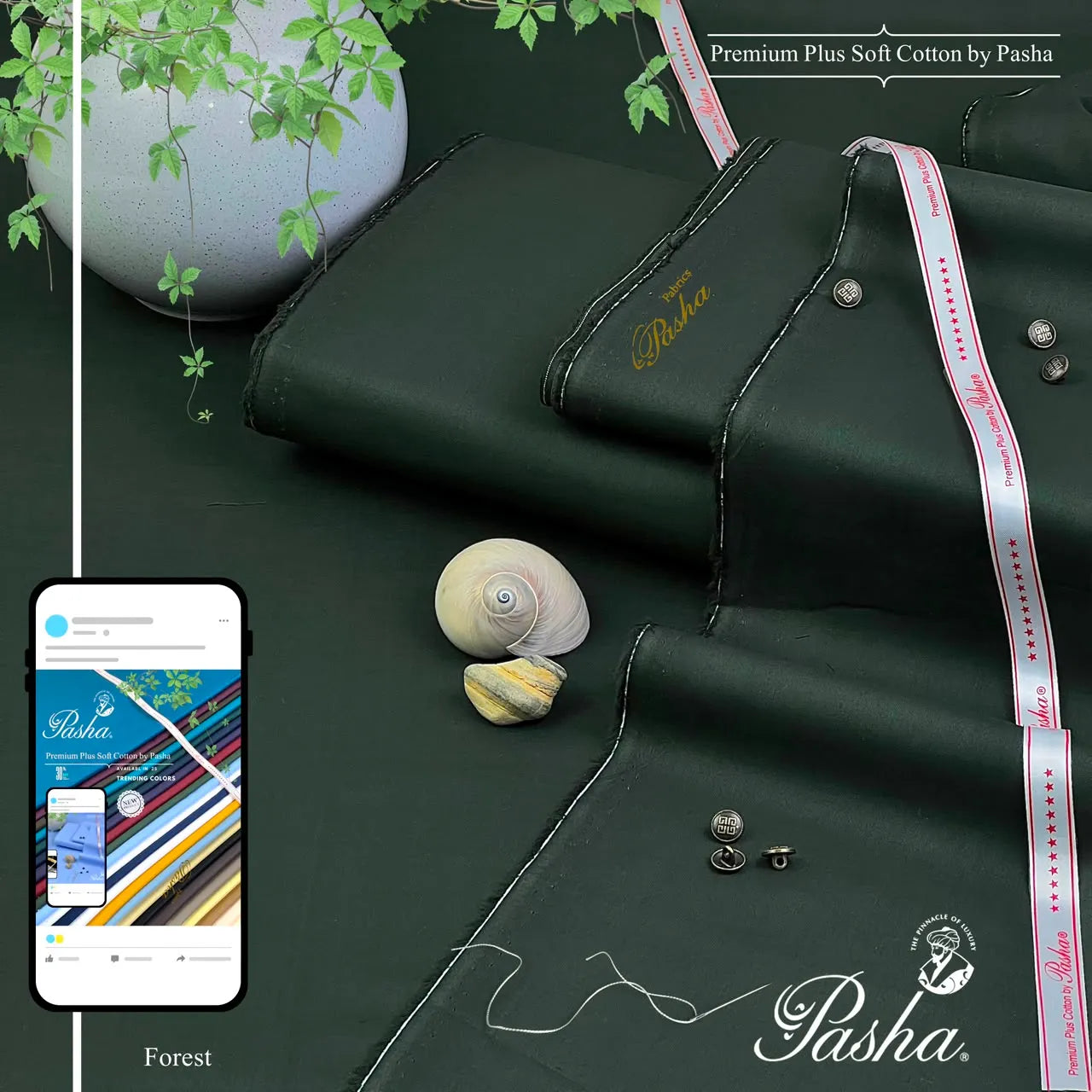 PASHA - Dandy - Soft Cotton - Forest