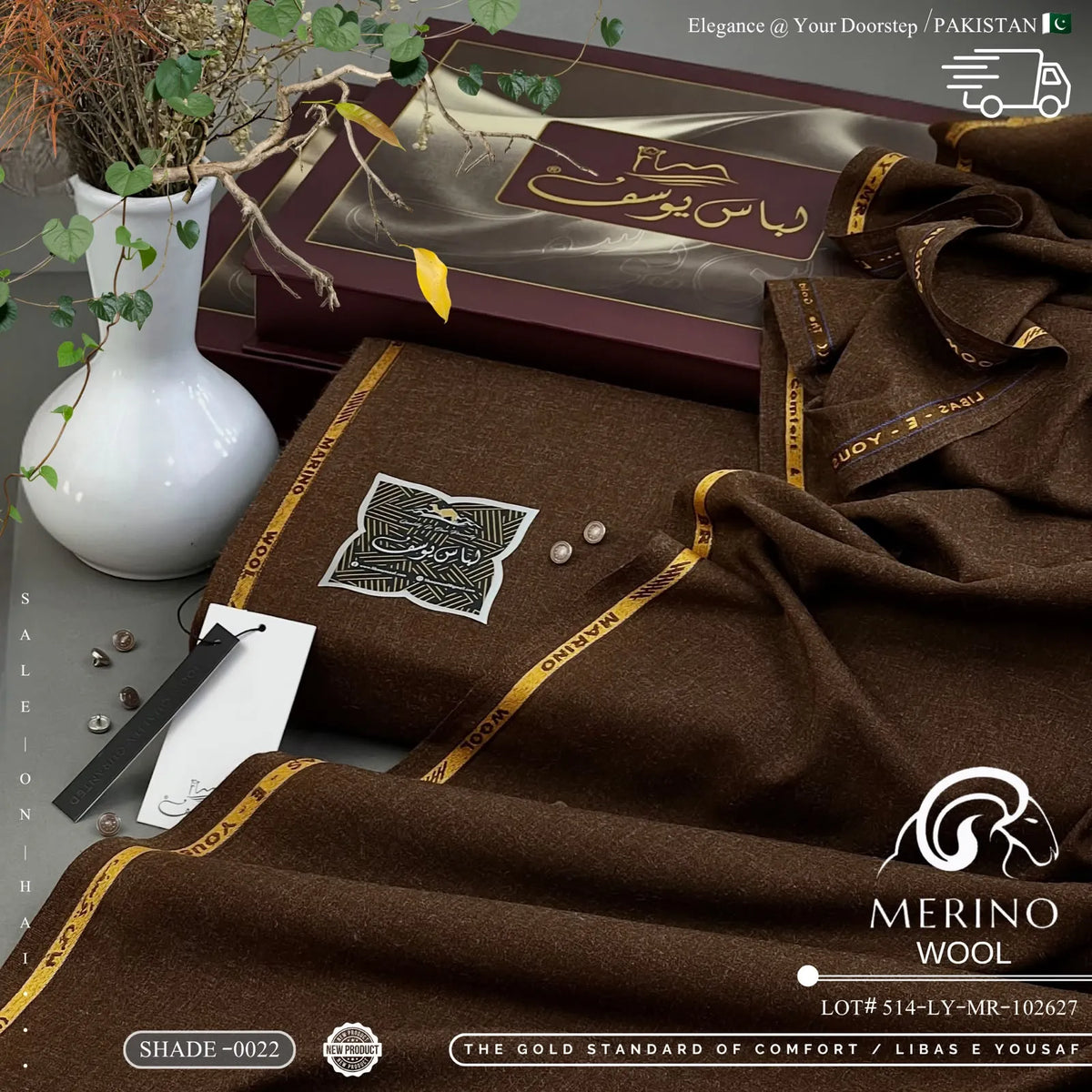 Marino Wool | Crafted by Libas e Yousaf | Shade - 0022
