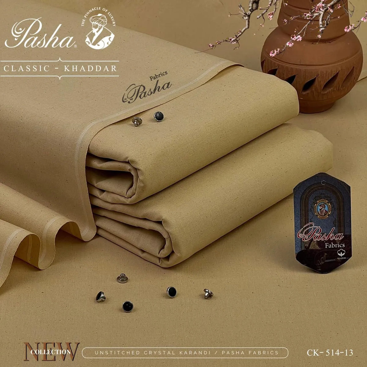 Pasha Classic Khaddar | Classic Khaddar & VIP Wasaya | Shade CK-514-13