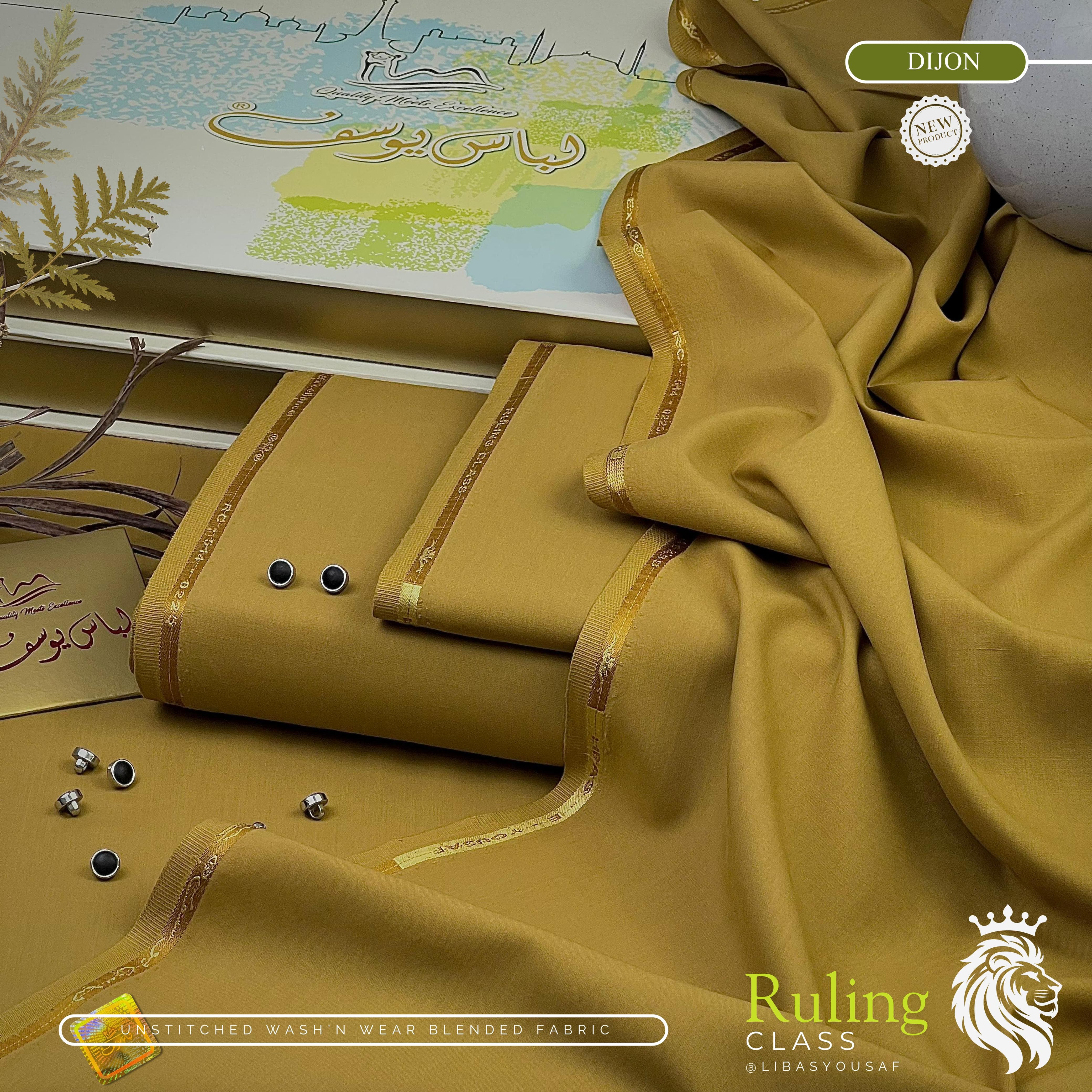 Rulling Class | Crafted by Libas e Yousaf | Wash & Wear | Four Season|  DIJON