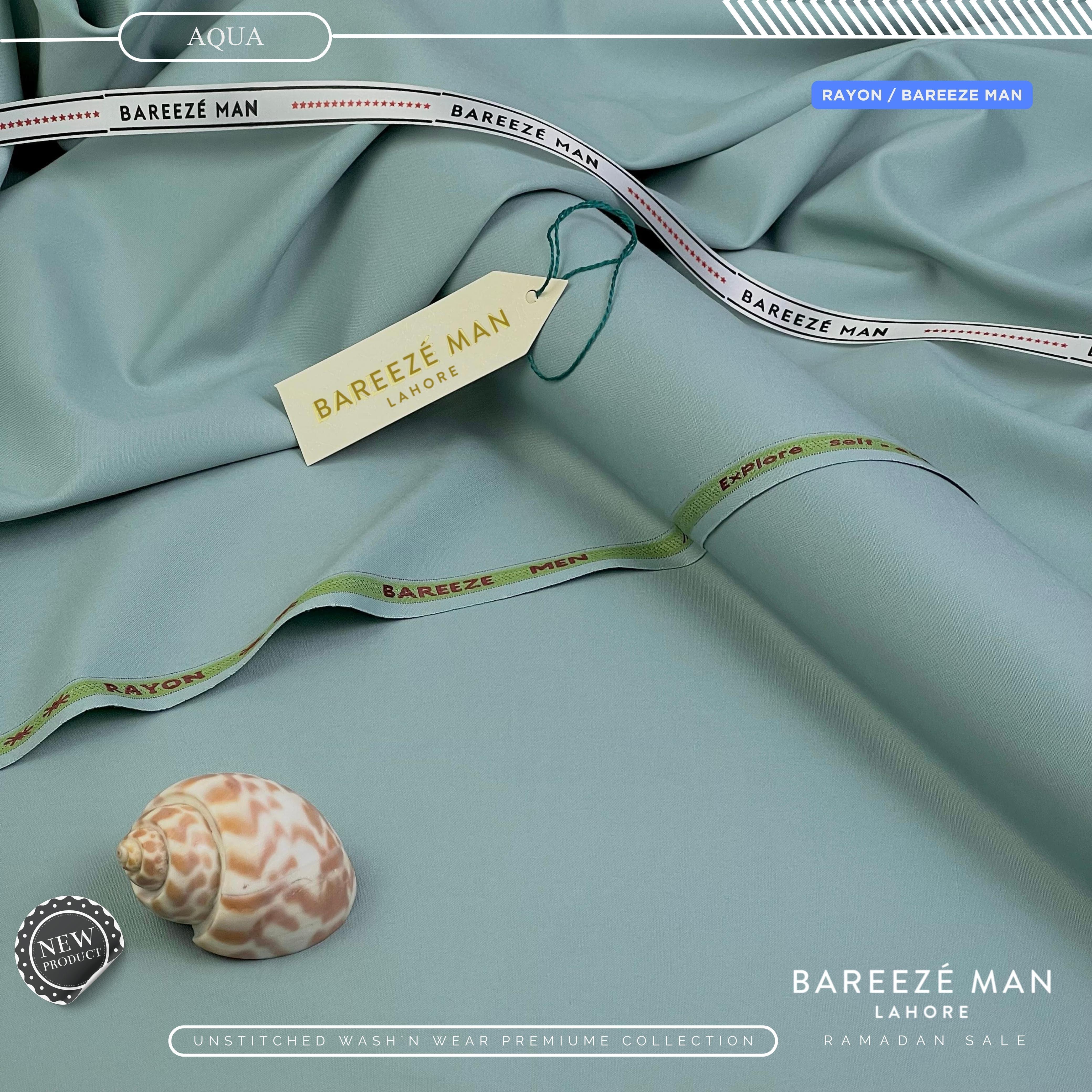 BAREEZE' MAN - Premium Rayon Wash'n Wear (Summer Collection) - AQUA