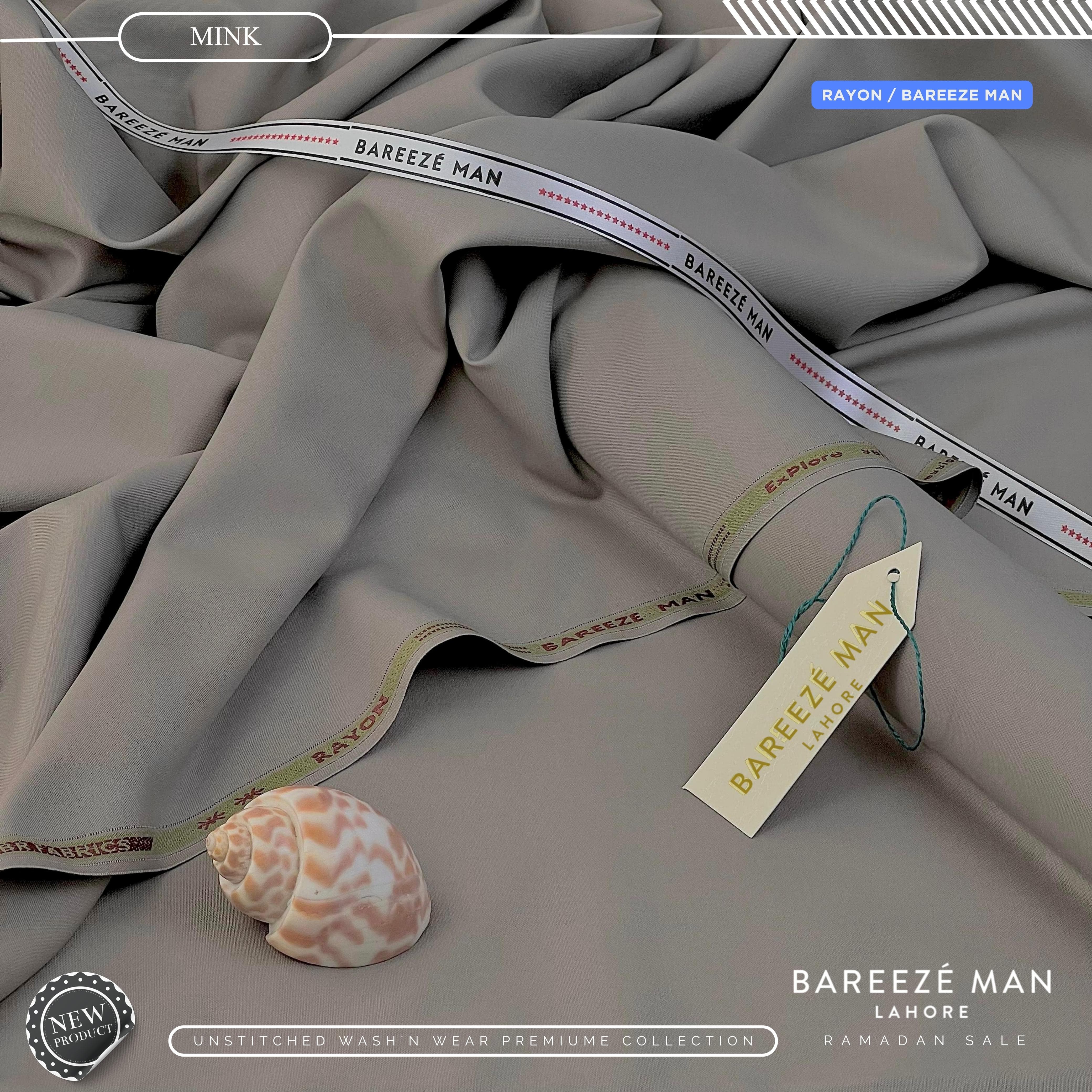 BAREEZE' MAN - Premium Rayon Wash'n Wear (Summer Collection) - MINK