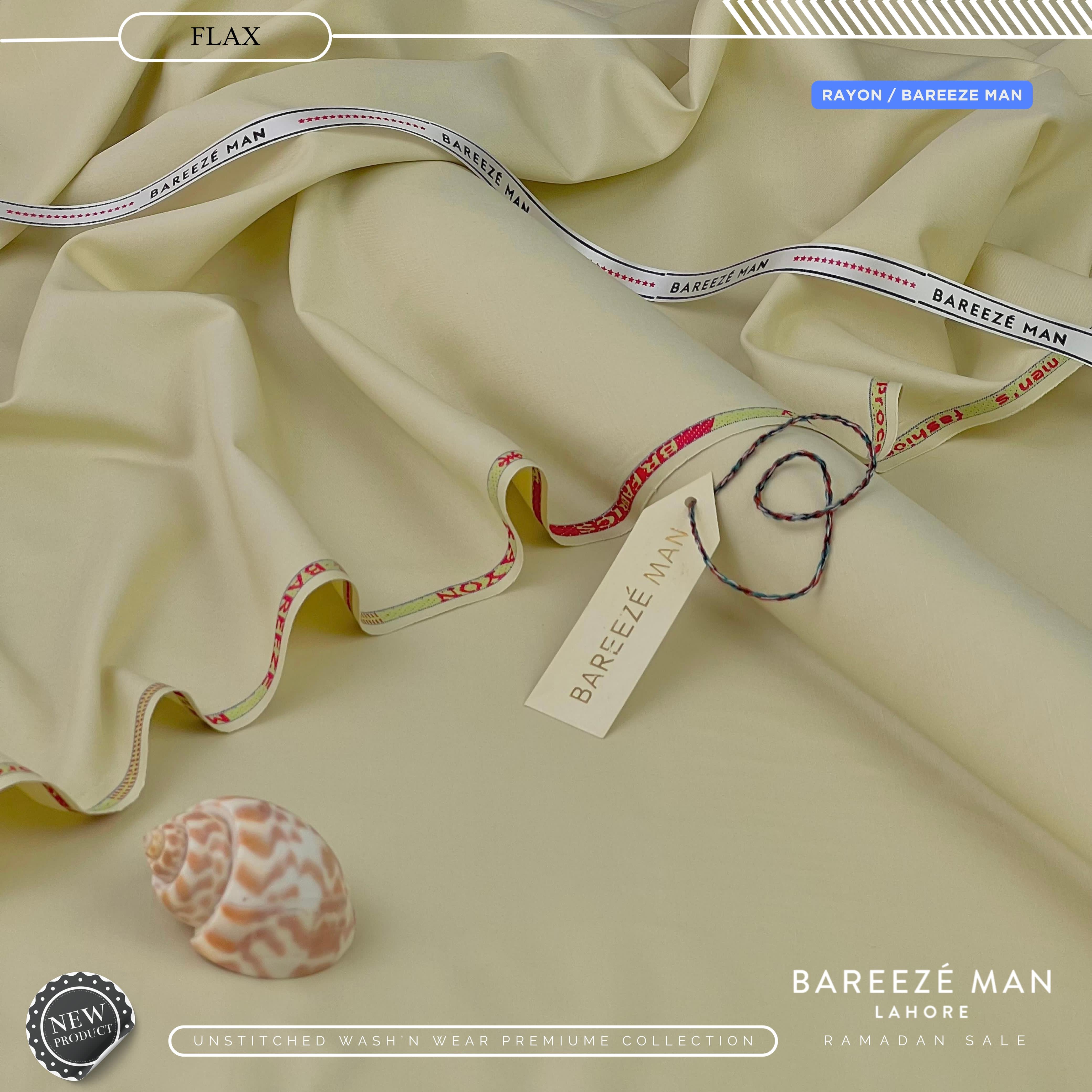 BAREEZE' MAN - Premium Rayon Wash'n Wear (Summer Collection) - FLAX