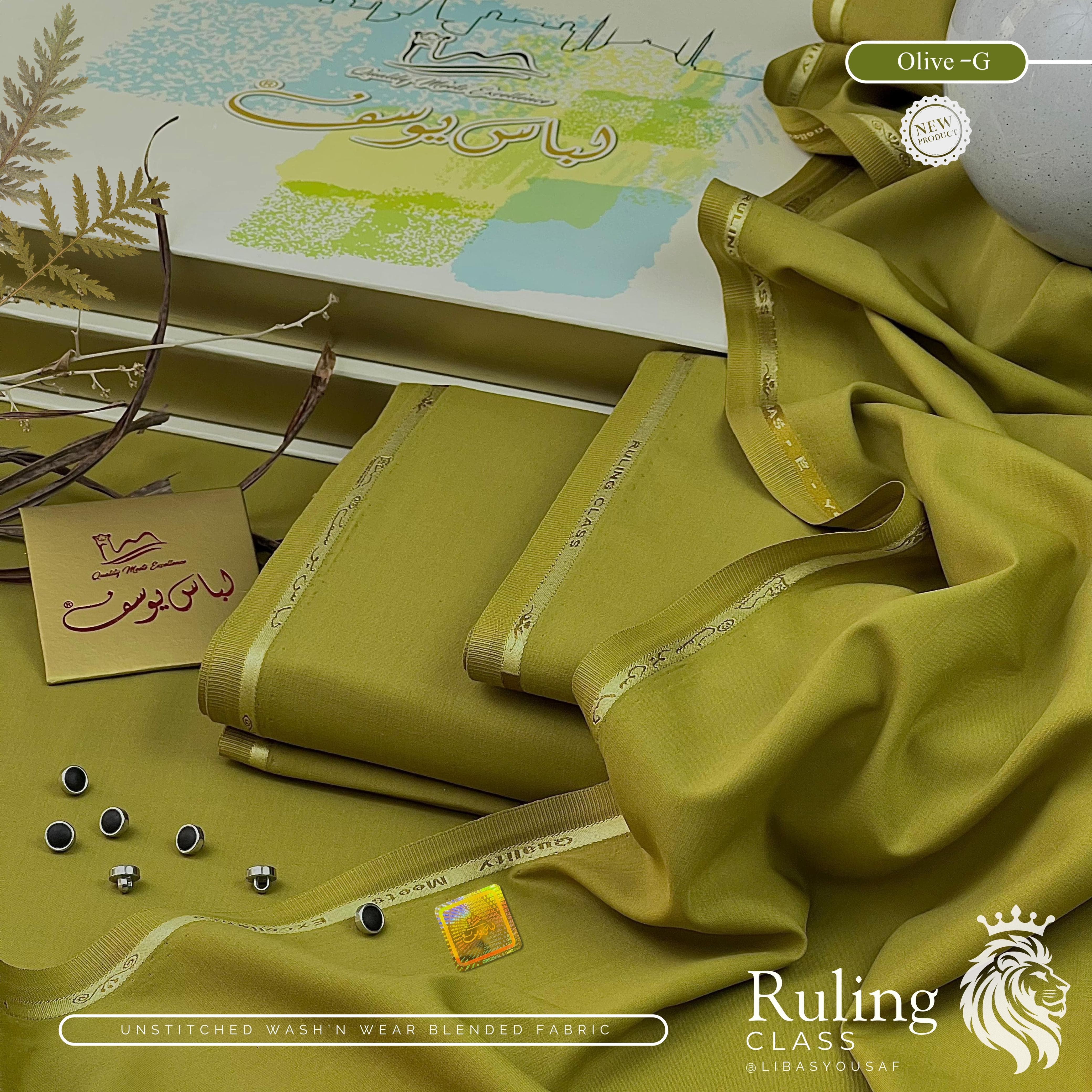Rulling Class | Crafted by Libas e Yousaf | Wash & Wear | Four Season| OLIVE G