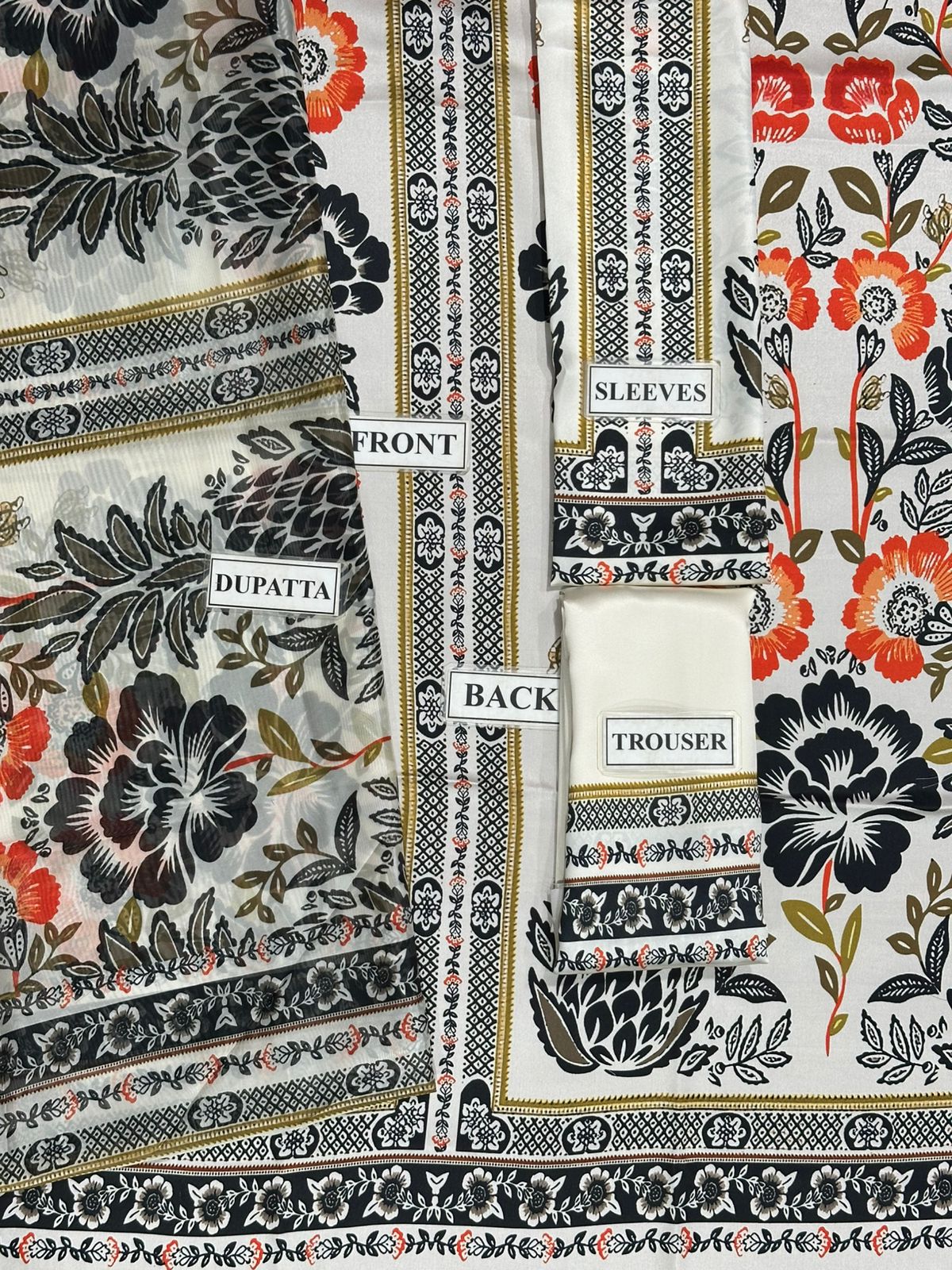 LULUSAR ⏐ SILK ⏐ FLORAL DIGITAL PRINTED ⏐UNSTITCHED ⏐ 3 PC ⏐