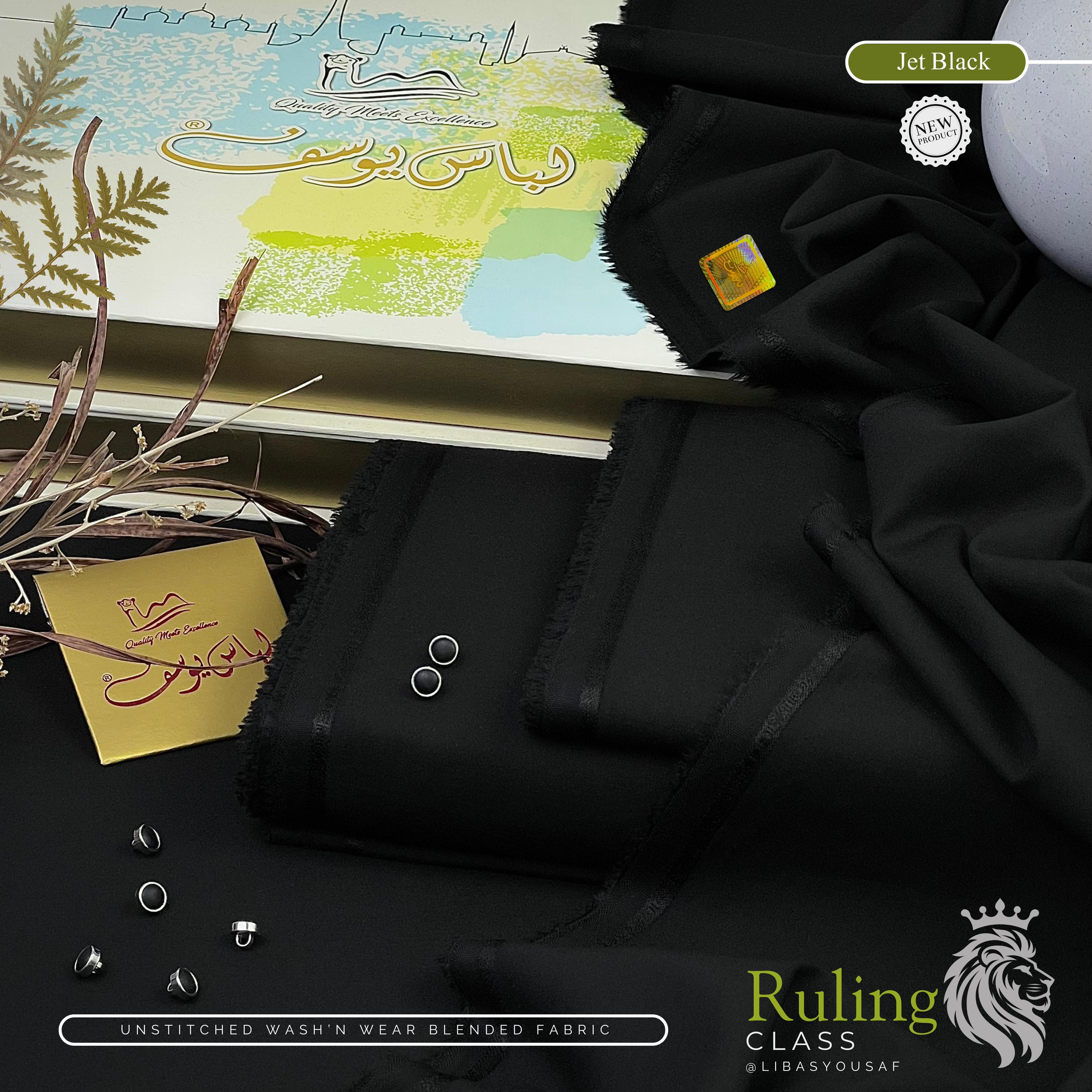 Rulling Class | Crafted by Libas e Yousaf | Wash & Wear | Four Season| JET BLACK