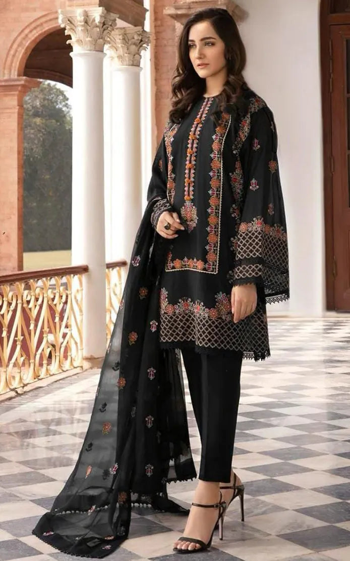 BAREEZE - LAWN EMBROIDED - 3 PIECE DESIGN - B