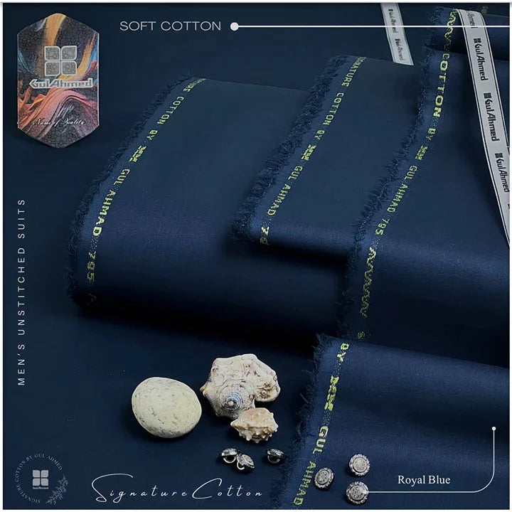 SOFT COTTON | SIGNATURE BY GUL AHMAD | ROYAL BLUE