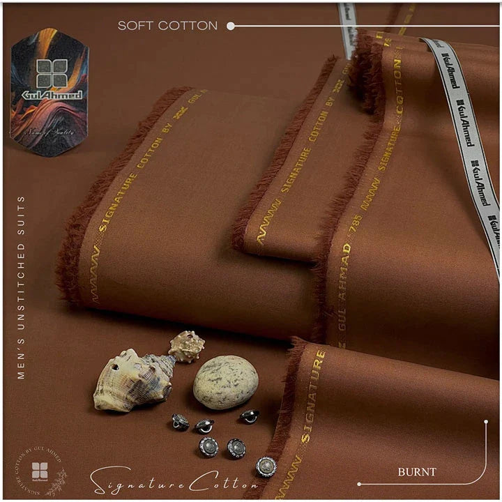 SOFT COTTON | SIGNATURE BY GUL AHMAD | BURNT