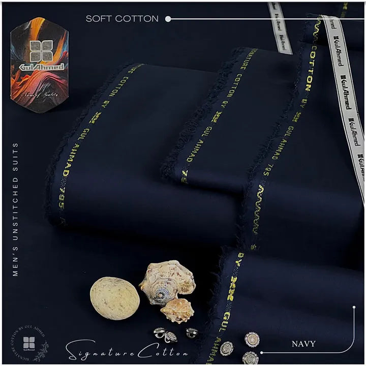 SOFT COTTON | SIGNATURE BY GUL AHMAD | NAVY