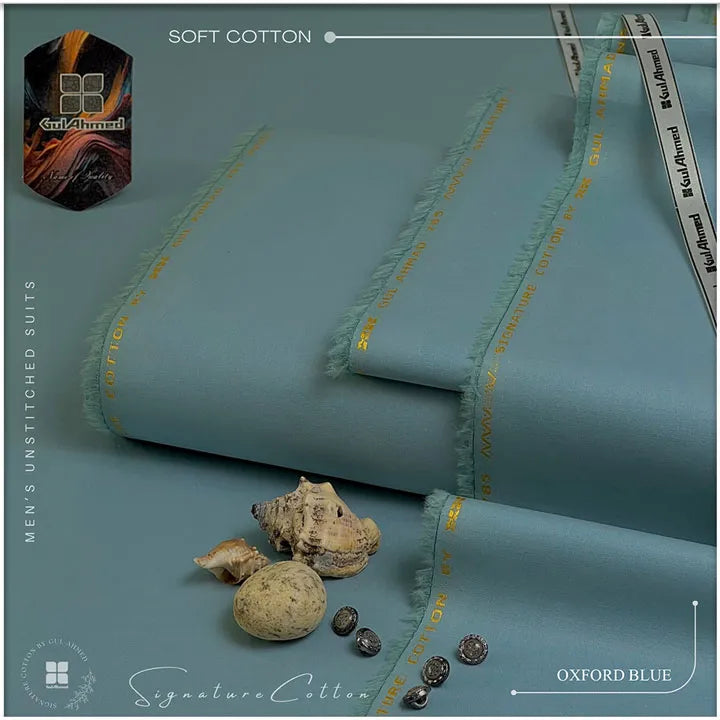 SOFT COTTON | SIGNATURE BY GUL AHMAD | OXFORD BLUE